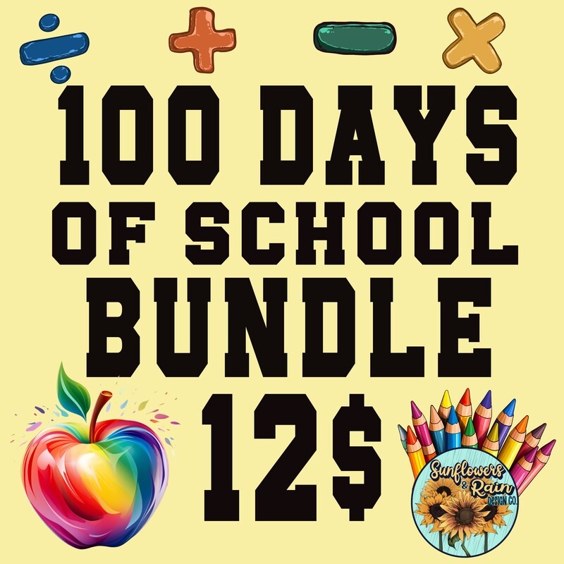 100 days of school bundle
