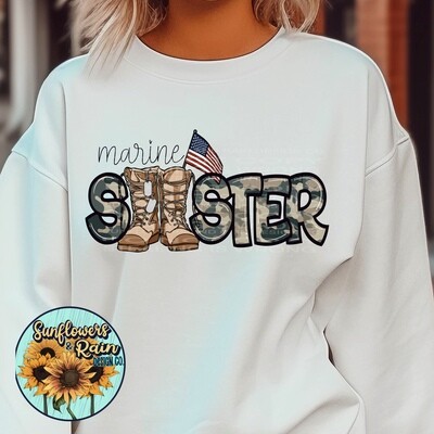 Marines sister digital download, Sublimation design.