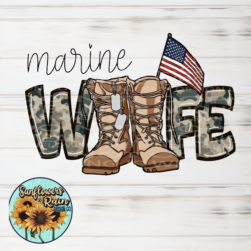 Marines wife digital download, Sublimation design.