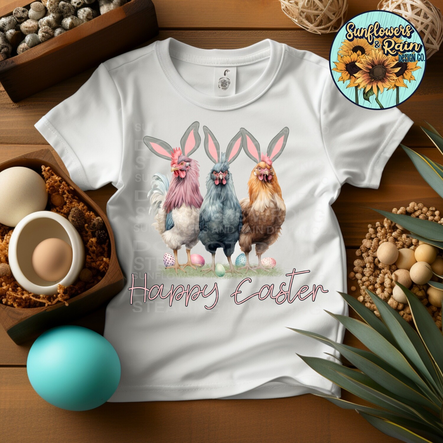 Happy Easter chickens   png files included  digital download, Sublimation design.