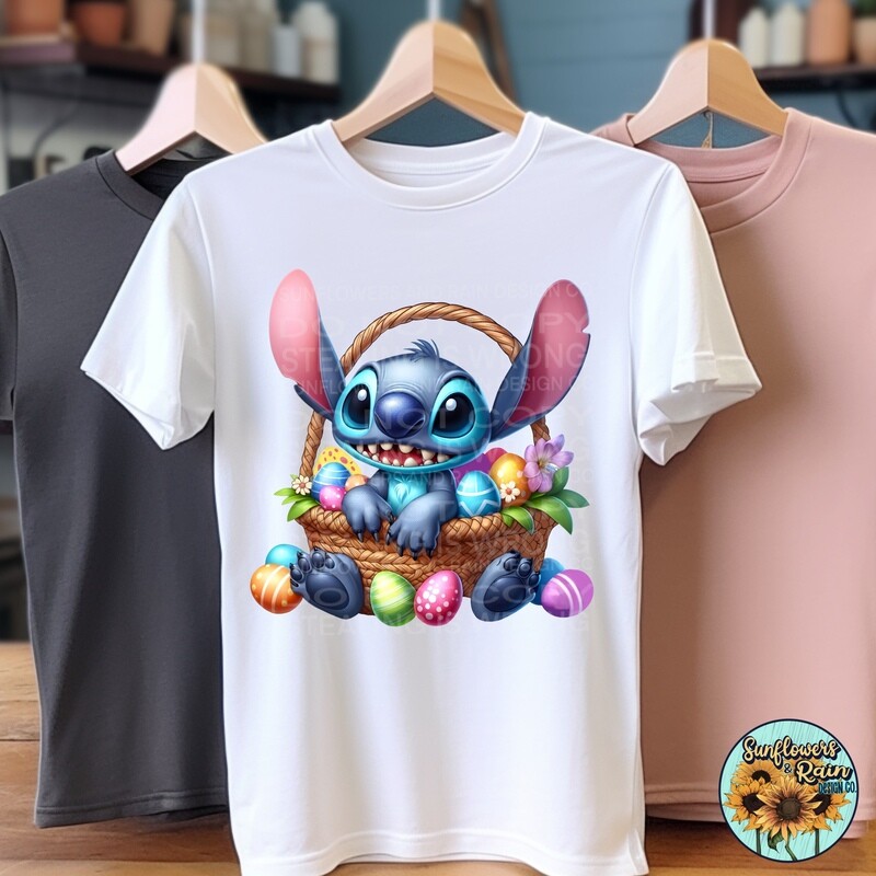 Stitch Easter png files included  digital download, Sublimation design.
