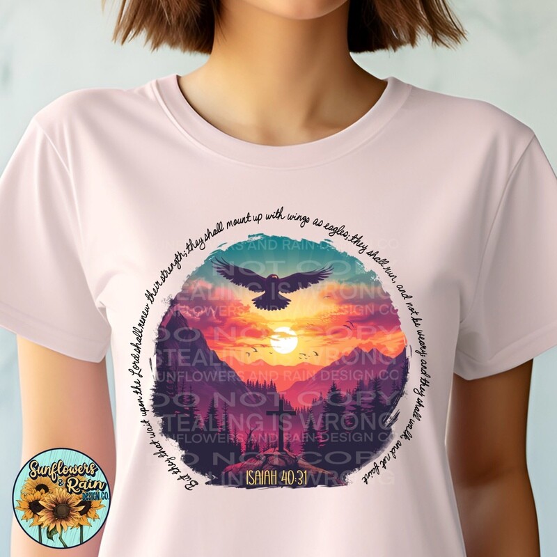 Isaiah 40:31 png  file digital download, Sublimation design.
