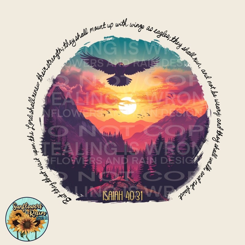Isaiah 40:31 png  file digital download, Sublimation design.