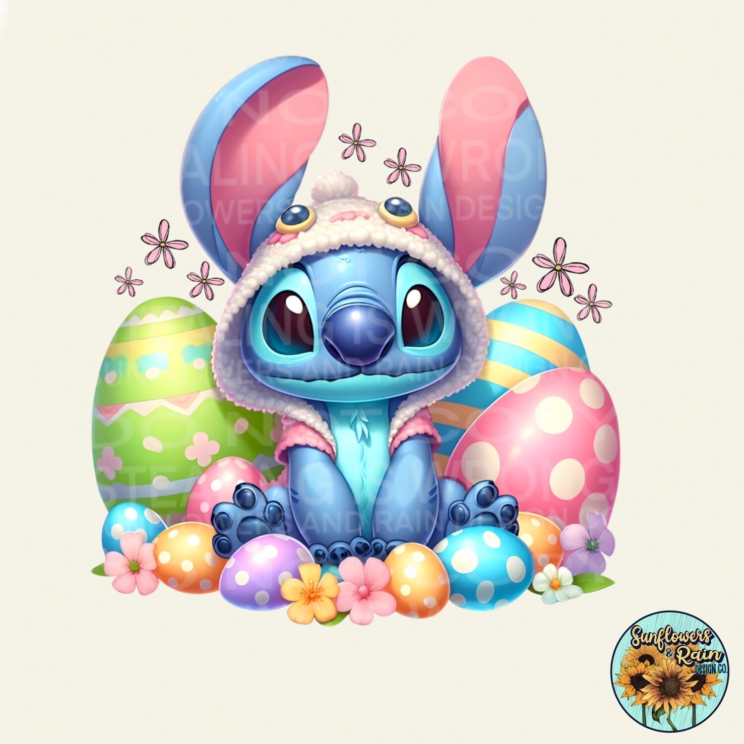 Stitch Easter png file digital download, Sublimation design.