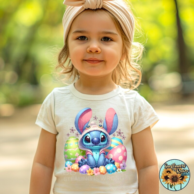 Stitch Easter png file digital download, Sublimation design.