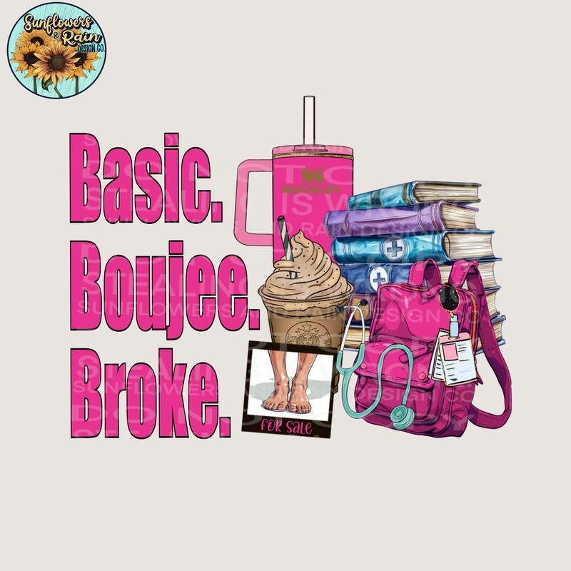 Basic bougie broke medical PNG digital download, Sublimation design.
