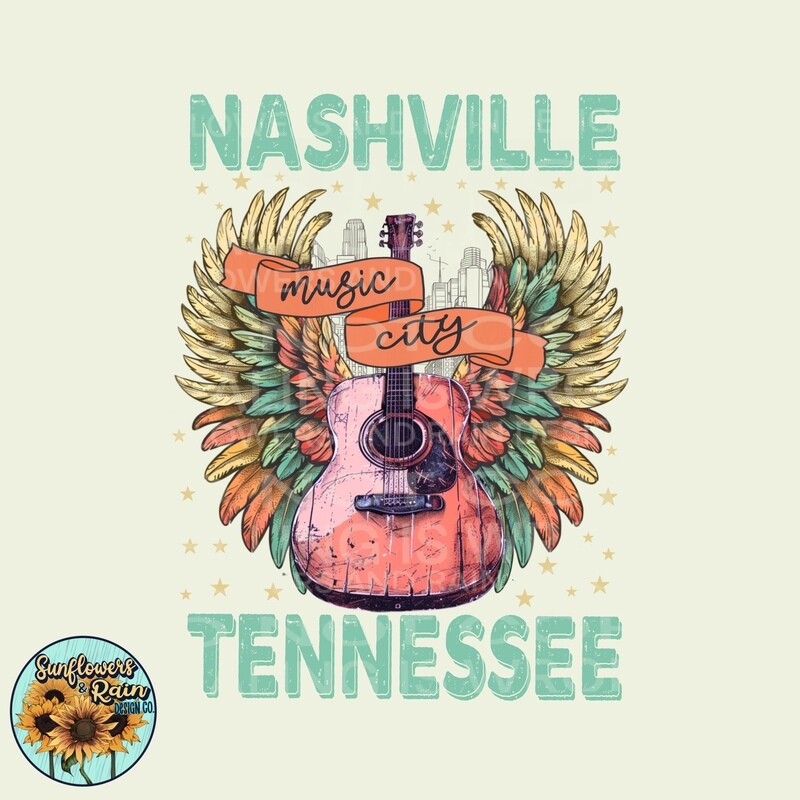 Nashville TN png file,digital download, Sublimation design.