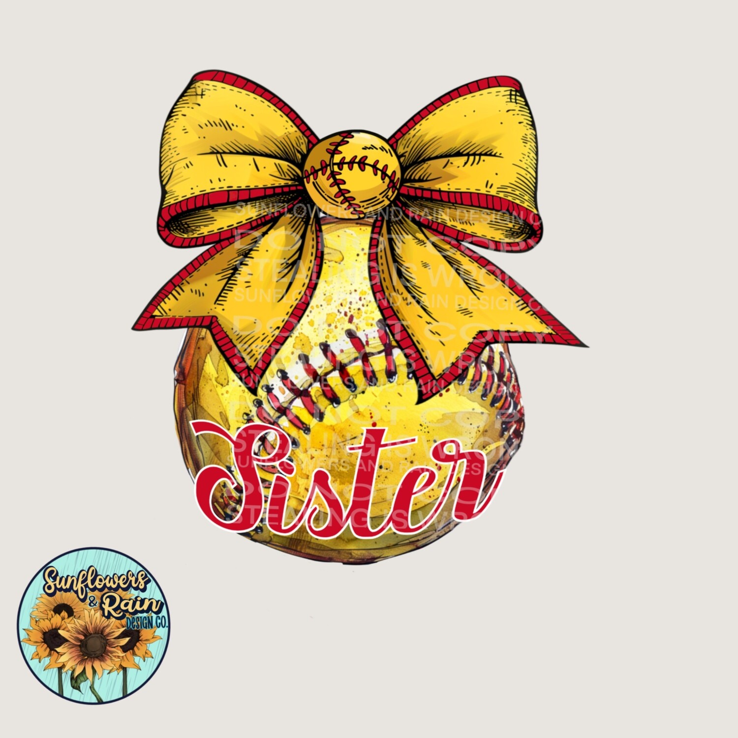 Softball sister  with bow png file digital download, Sublimation design.