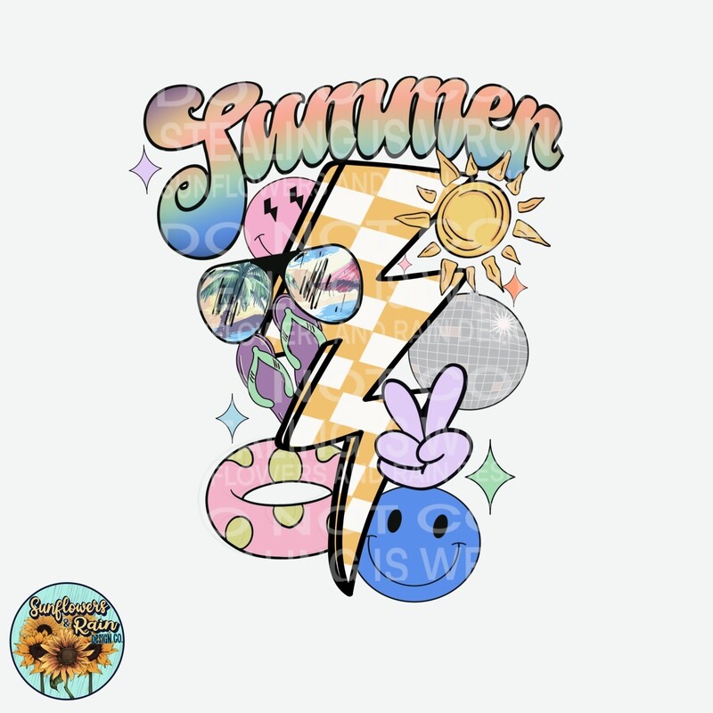 Retro summer  png file digital download, Sublimation design.