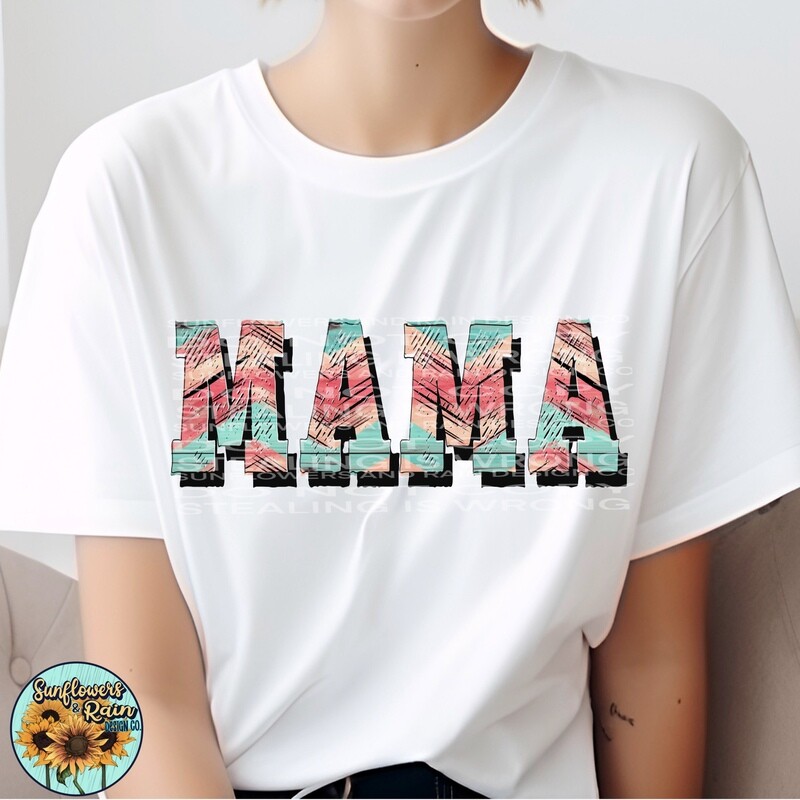 Mama pink and blue png file included digital download, Sublimation design.