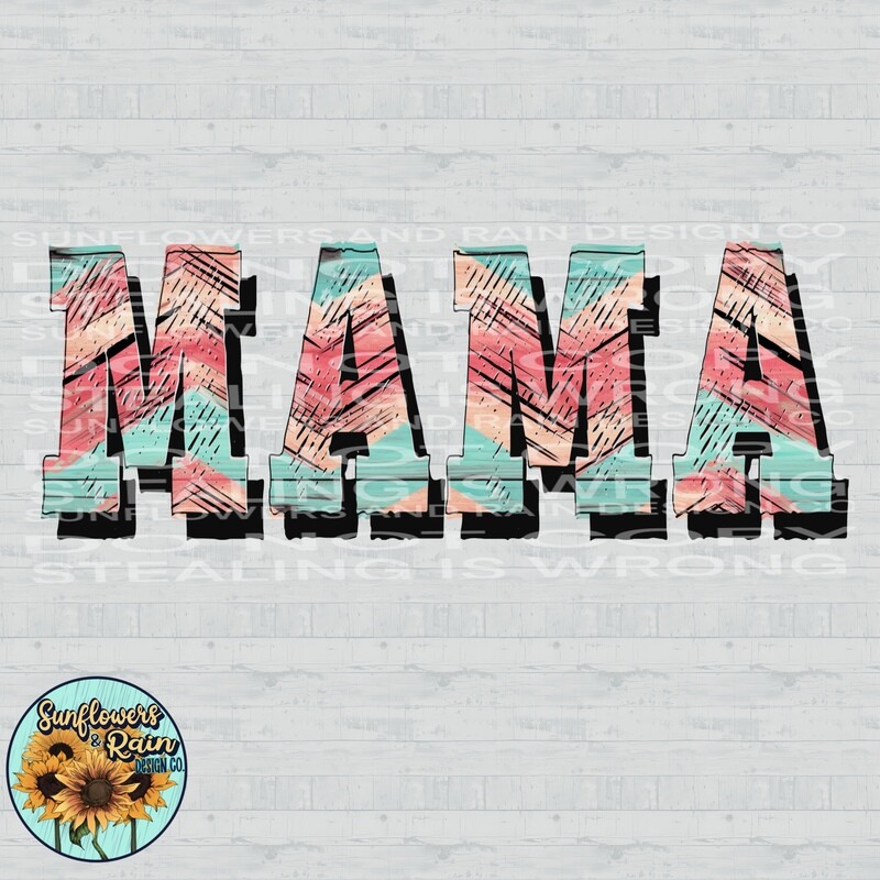 Mama pink and blue png file included digital download, Sublimation design.