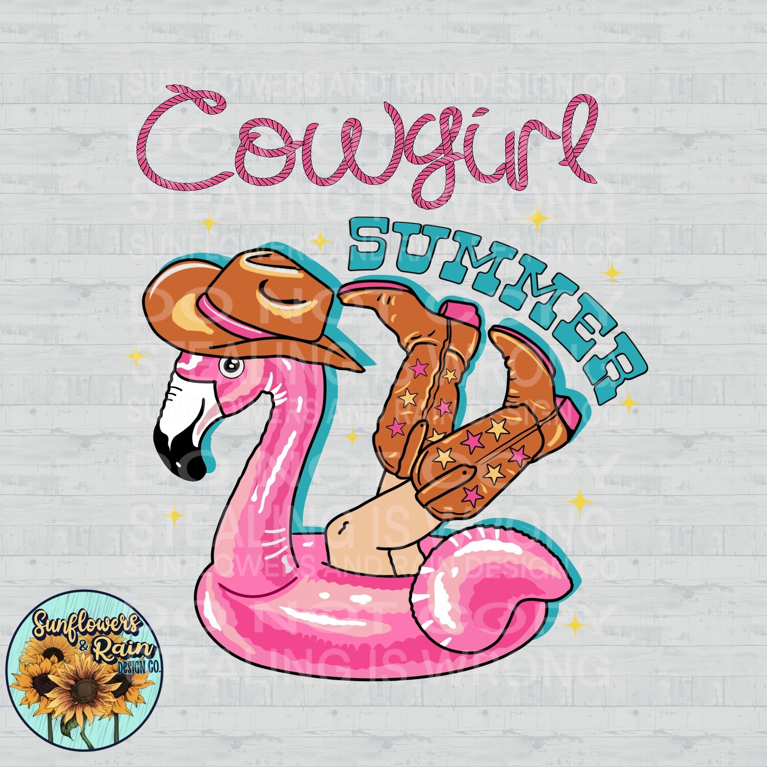 Cowgirl Summer  png file included digital download, Sublimation design.