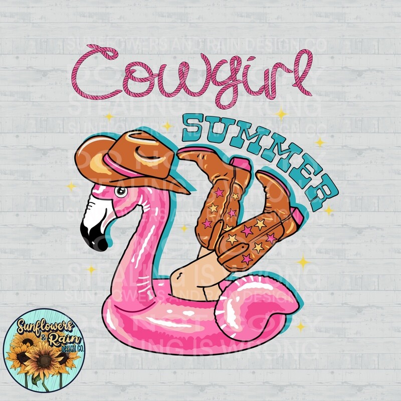 Cowgirl Summer  png file included digital download, Sublimation design.