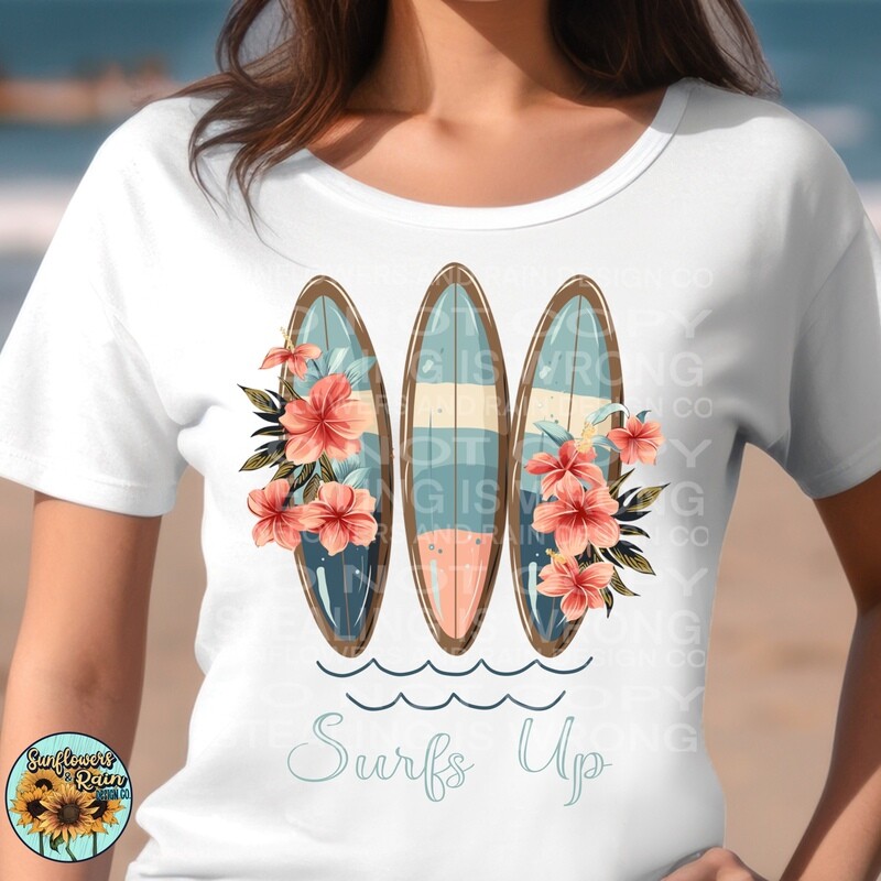 Surfs up png file included digital download, Sublimation design.
