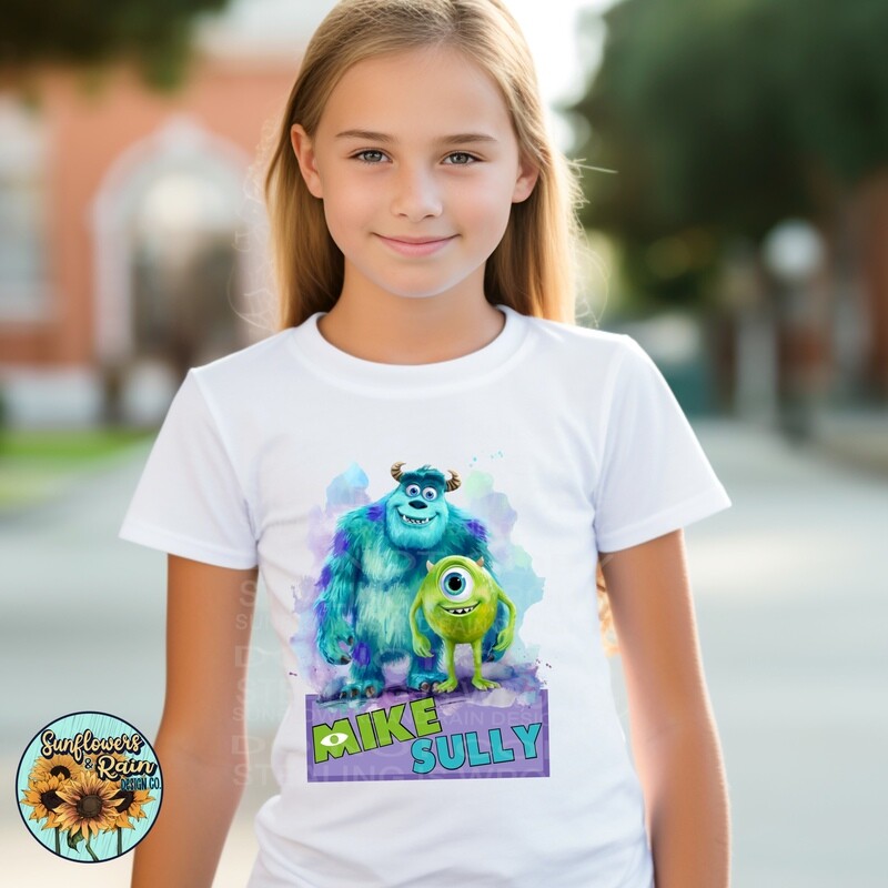 Mike and sully png file included digital download, Sublimation design.