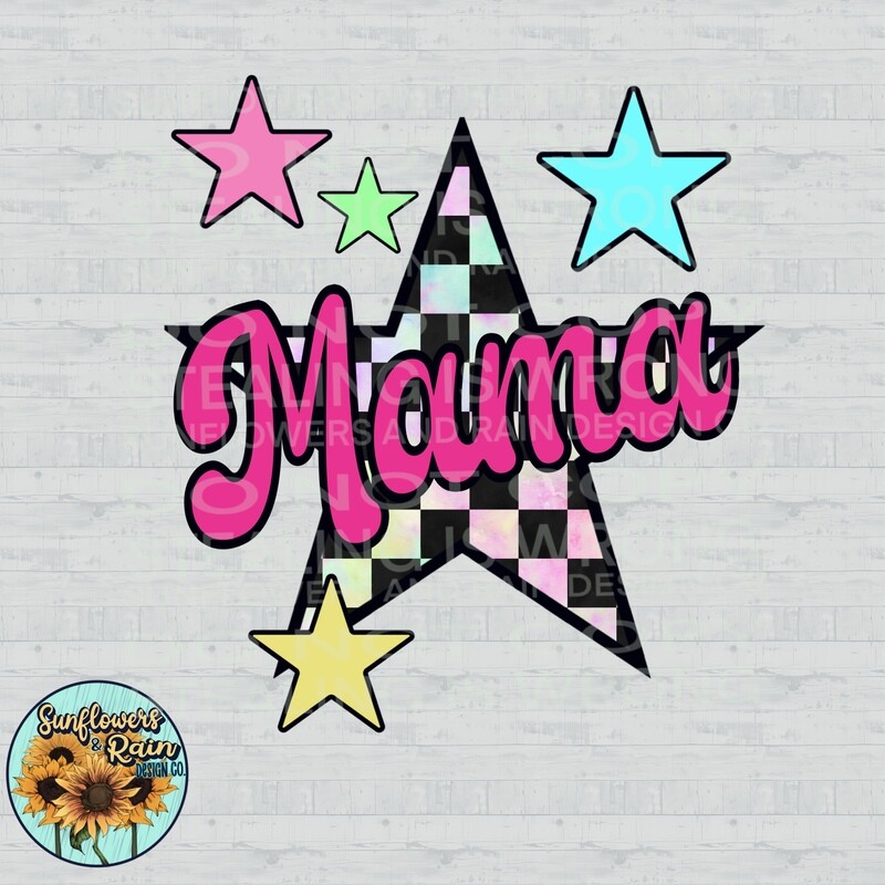 Retro mama png file included digital download, Sublimation design.