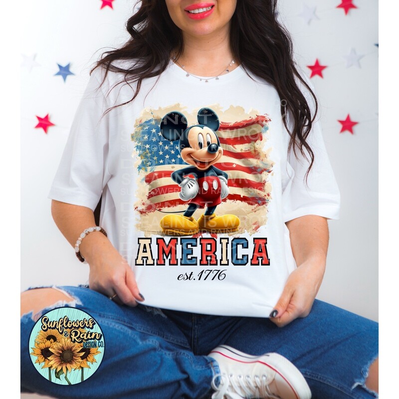 Mickey America png file included digital download, Sublimation design.