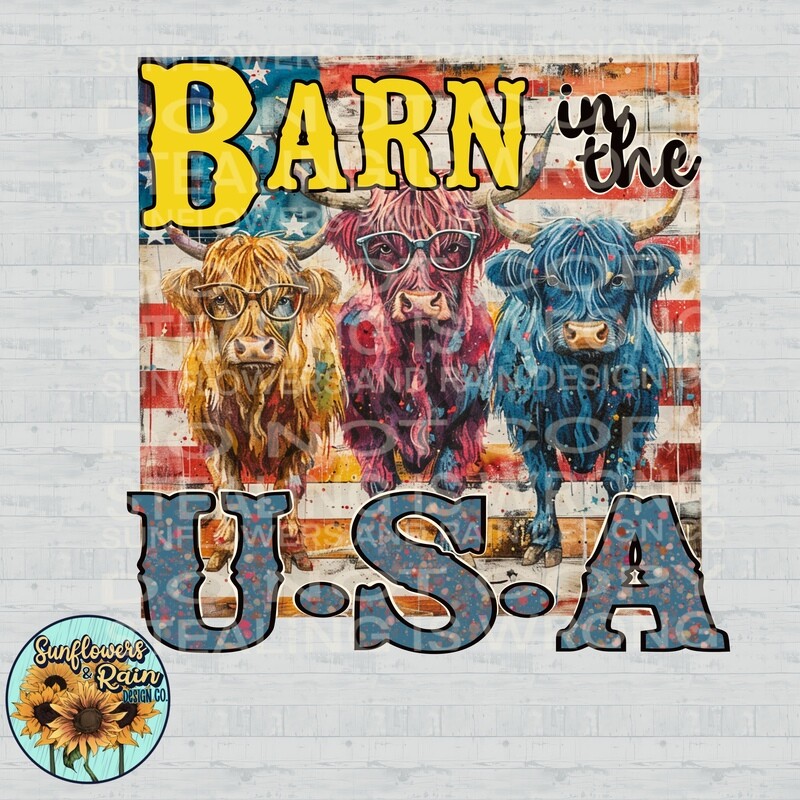 Barn in the USA png file included digital download, Sublimation design.