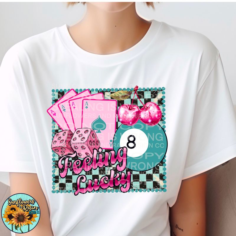 Feeling Lucky  png file included digital download, Sublimation design.