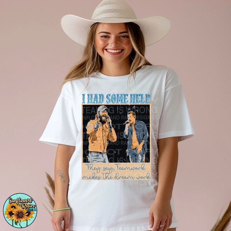 I had some help , Wallen &amp; Malone  png file included digital download, Sublimation design.