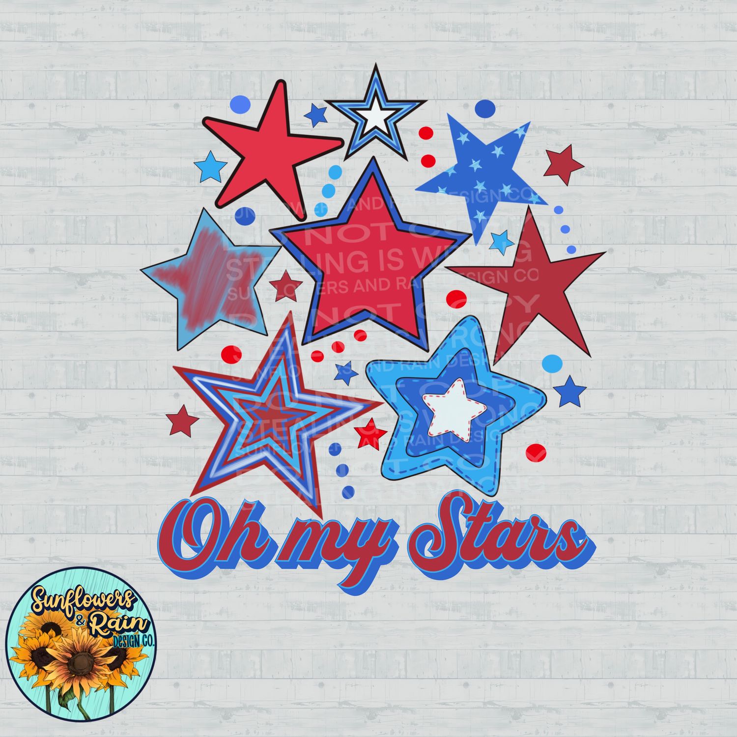 Oh my stars , red, white and blue png file included digital download, Sublimation design.