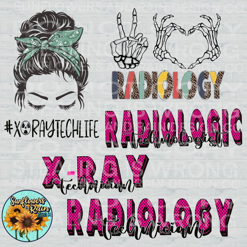 Radiology bundle. 5 files included png file included digital download, Sublimation design.