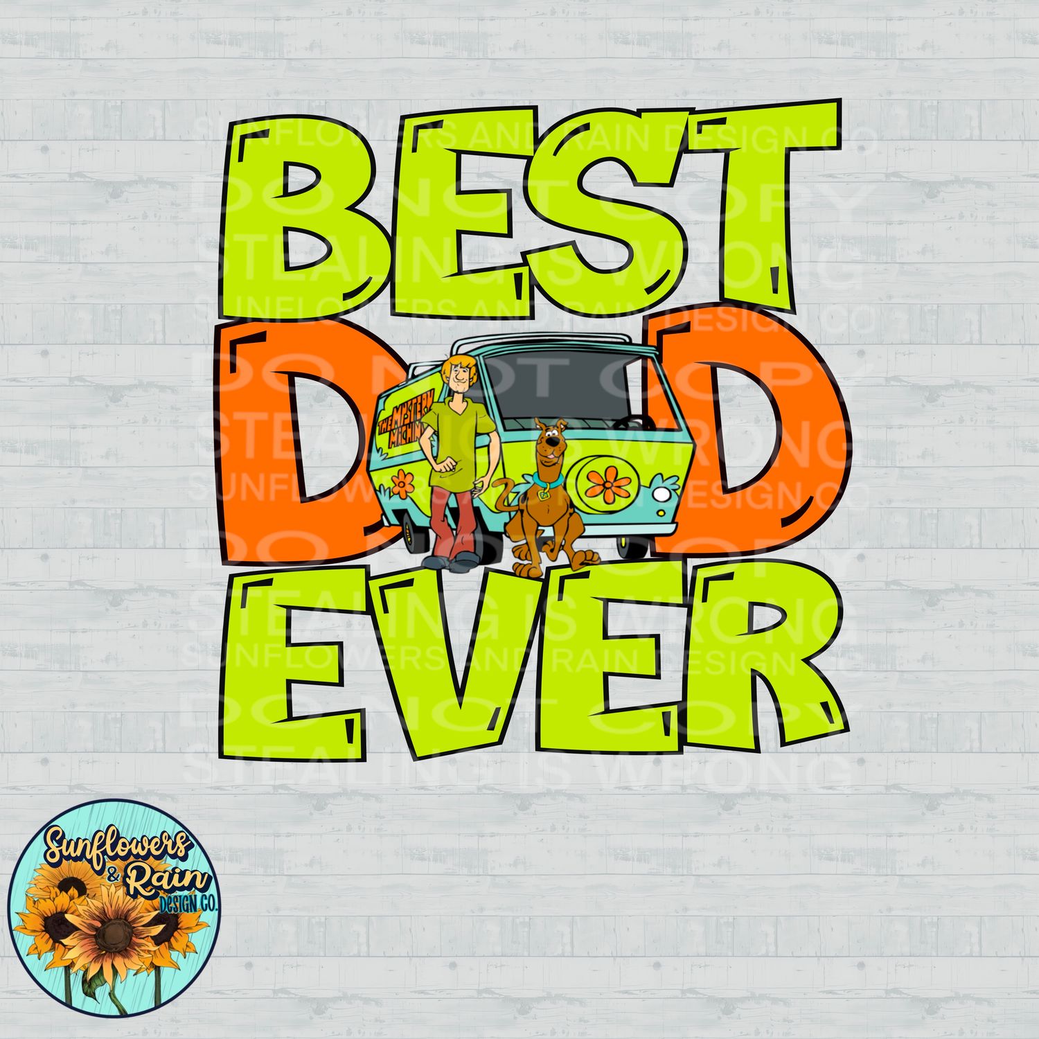 Scooby Doo best dad ever png file included digital download, Sublimation design.