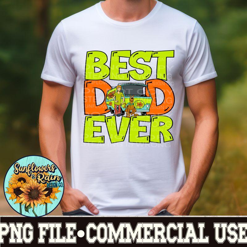 Scooby Doo best dad ever png file included digital download, Sublimation design.