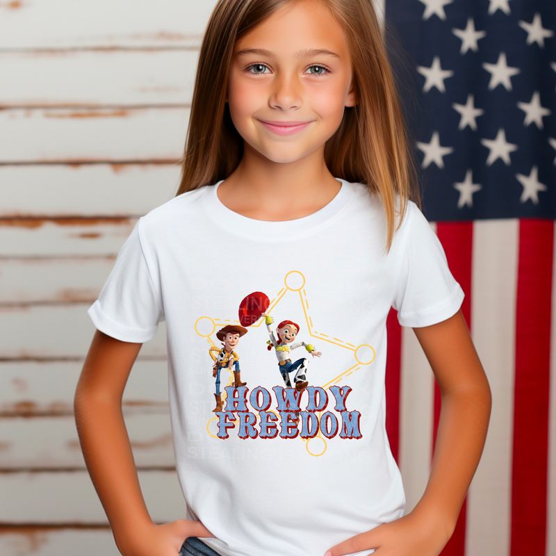 Toy Story Howdy freedom PNG file for sublimation or DTF T-shirts. Digital download only.