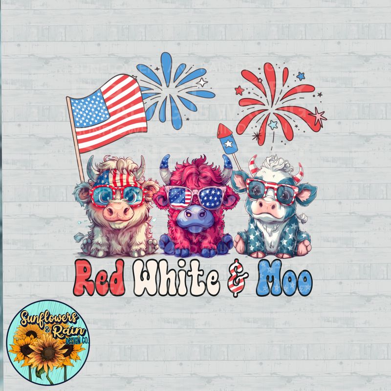 Red , white and moo funny cow  PNG file for sublimation or DTF T-shirts. Digital download only.