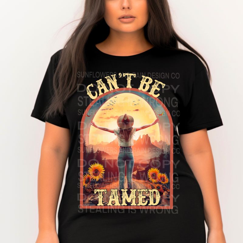 Can’t be tamed PNG file for sublimation or DTF T-shirts. Digital download only.