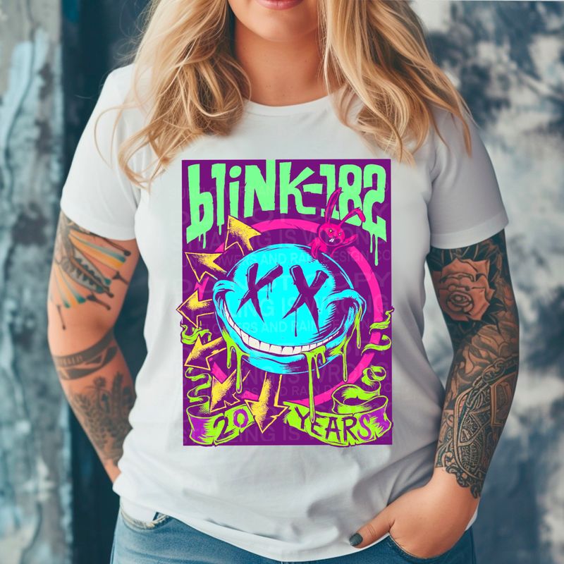 Blink 182 PNG file for sublimation or DTF T-shirts. Digital download only.