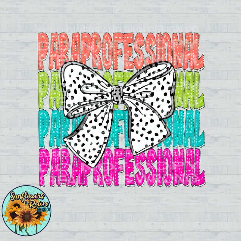 Paraprofessional , neon Dalmation print  Png Sublimation file.  Digital download only