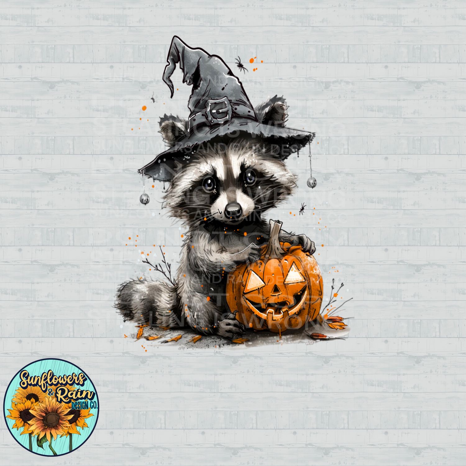 Cute Raccoon with pumpkin Png Sublimation file.  Digital download only