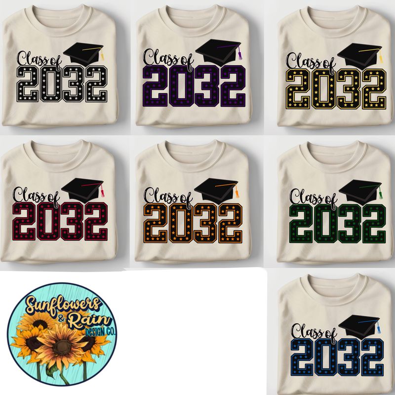 Class of 2032 bundle. Back To School Shirt Design, First Day School  Bundle Png Sublimation.