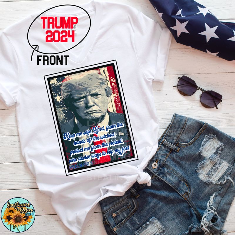 Trump 2024 Psalm 140:4 Png Sublimation file.  Digital download only