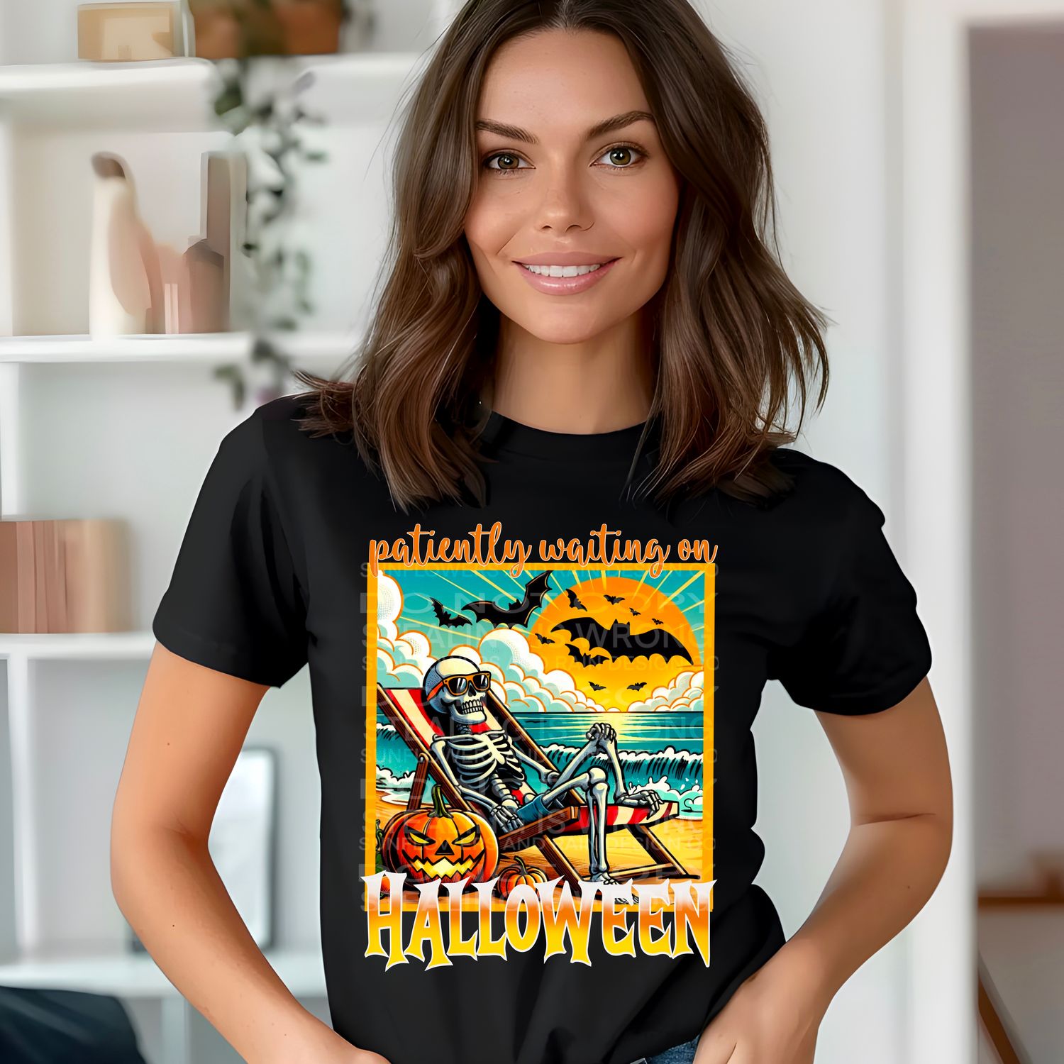 Patiently waiting for Halloween   Png Sublimation file.  Digital download only