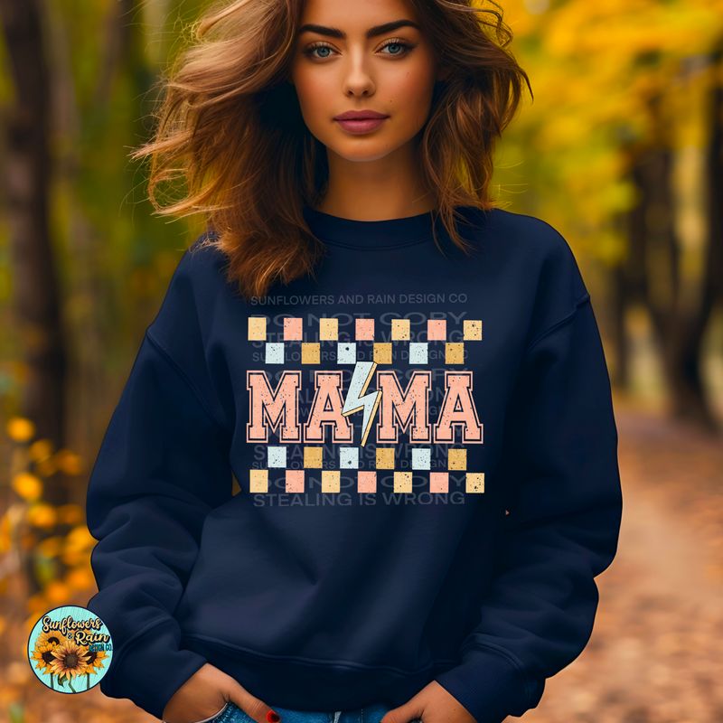 Retro mama Png Sublimation file.  Digital download only