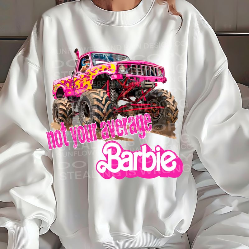Not your average Barbie  Png Sublimation file.  Digital download only