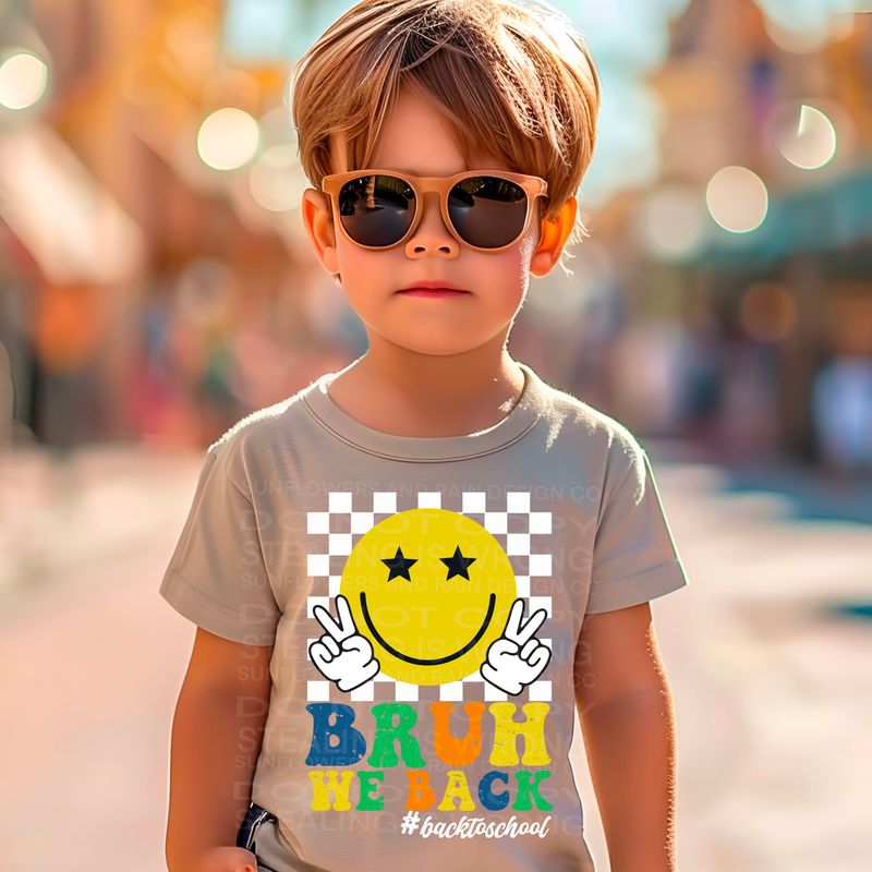 Bruh we back, back to school Png Sublimation file.  Digital download only