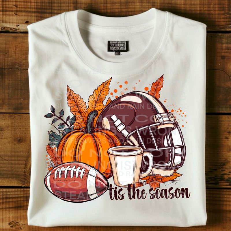 Tis the season , football coffee and fall Png Sublimation file.Digital download only