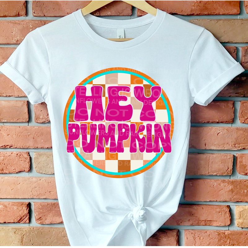 Retro Hey Pumpkin Png Sublimation file.Digital download only