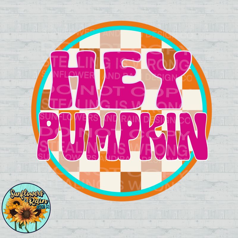 Retro Hey Pumpkin Png Sublimation file.Digital download only