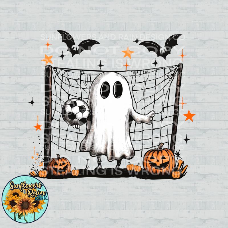Soccer ghost Png Sublimation file.Digital download only
