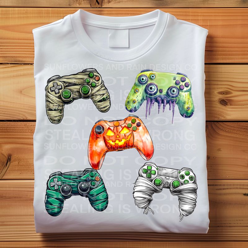 Monster video game controllers Png Sublimation file.Digital download only
