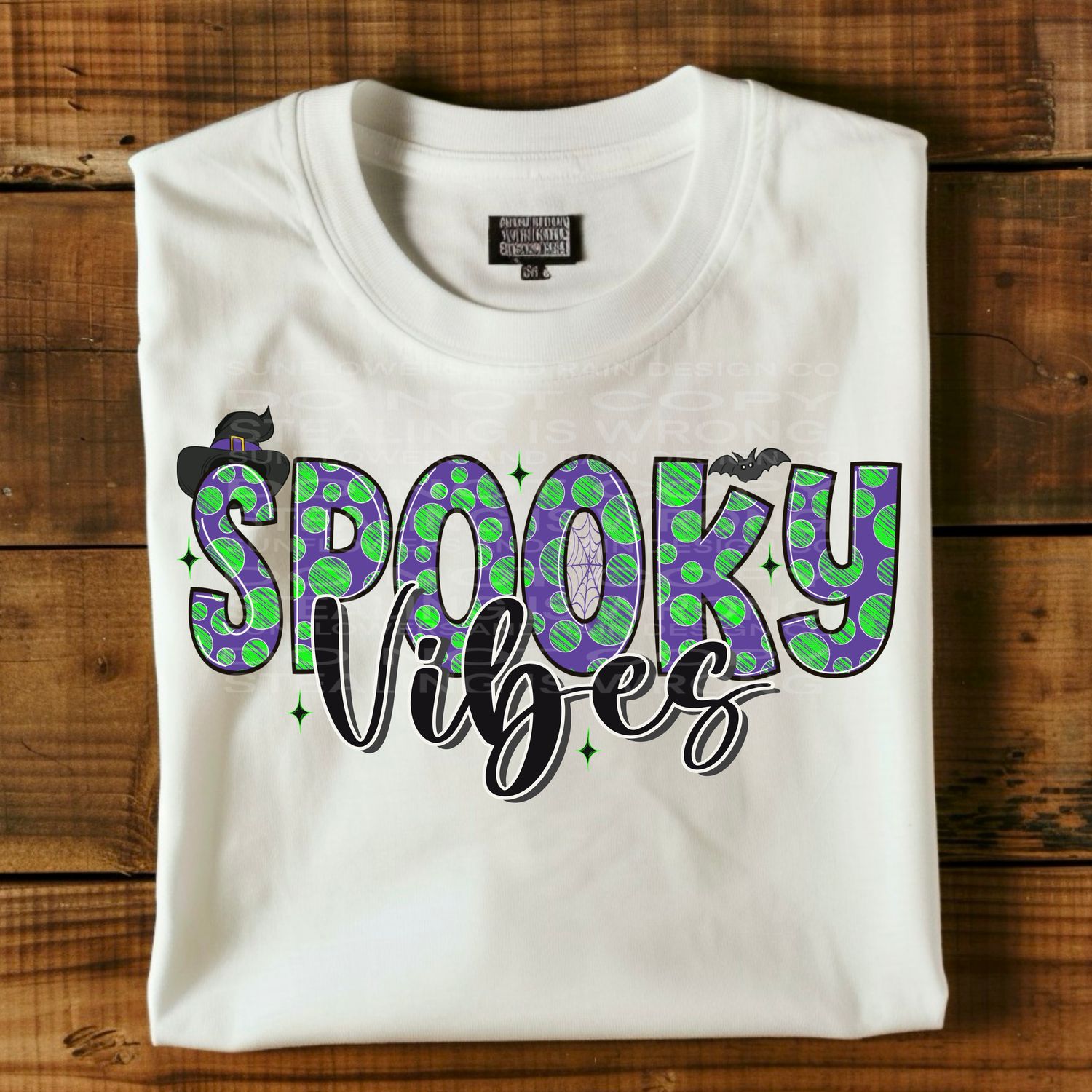 Spooky Vibes doodle font Png Sublimation file.Digital download only