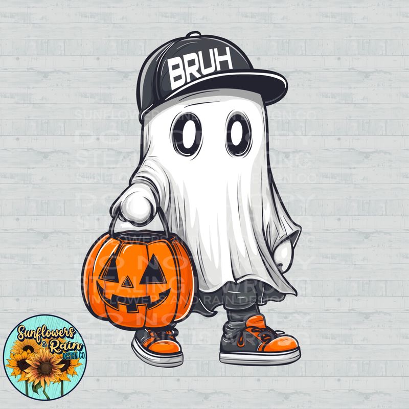 Bruh treat or treat ghost Png Sublimation file.Digital download only