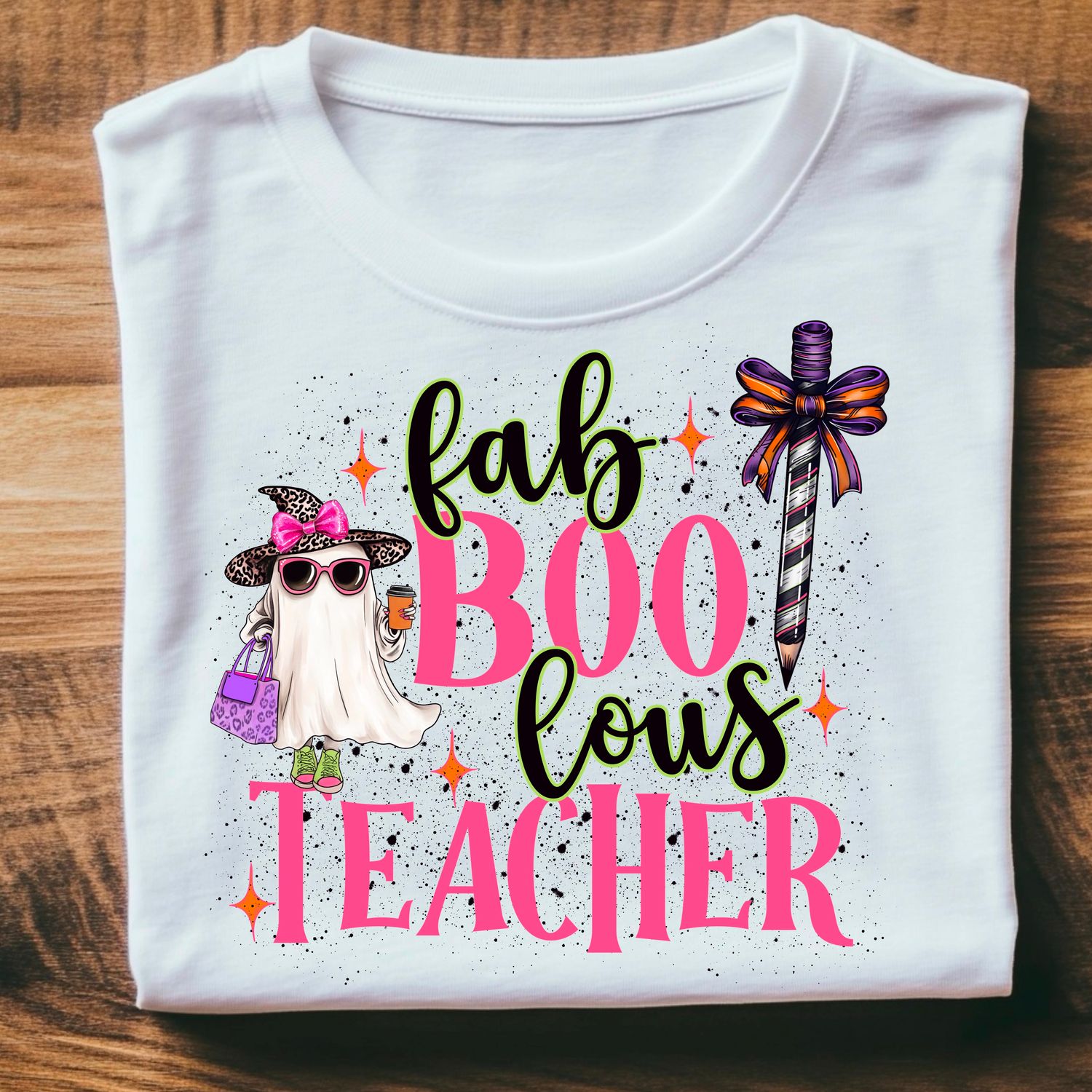 Fab Boo Lous Teacher Png Sublimation file.Digital download only