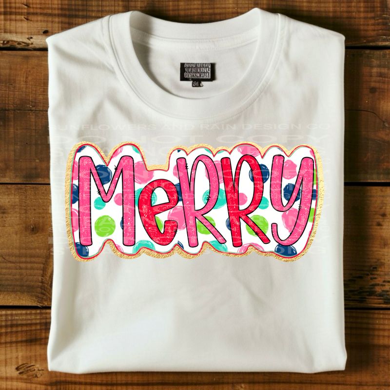 Merry Christmas doodle letters Png Sublimation file.Digital download only