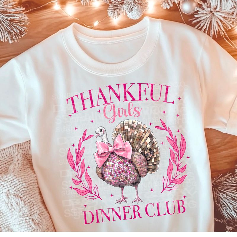 Coquette thankful girls Png Sublimation file.Digital download only